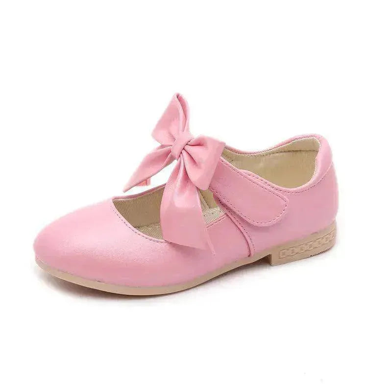 Girls Shoes White Leather Shoes Bowknot Girls Children Princess Shoes - EX-STOCK CANADA