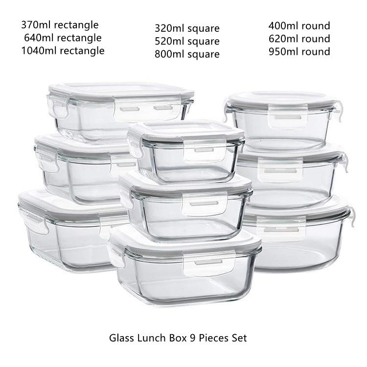 Glass Lunch Box Microwave Lunch Box Separation Type - EX-STOCK CANADA