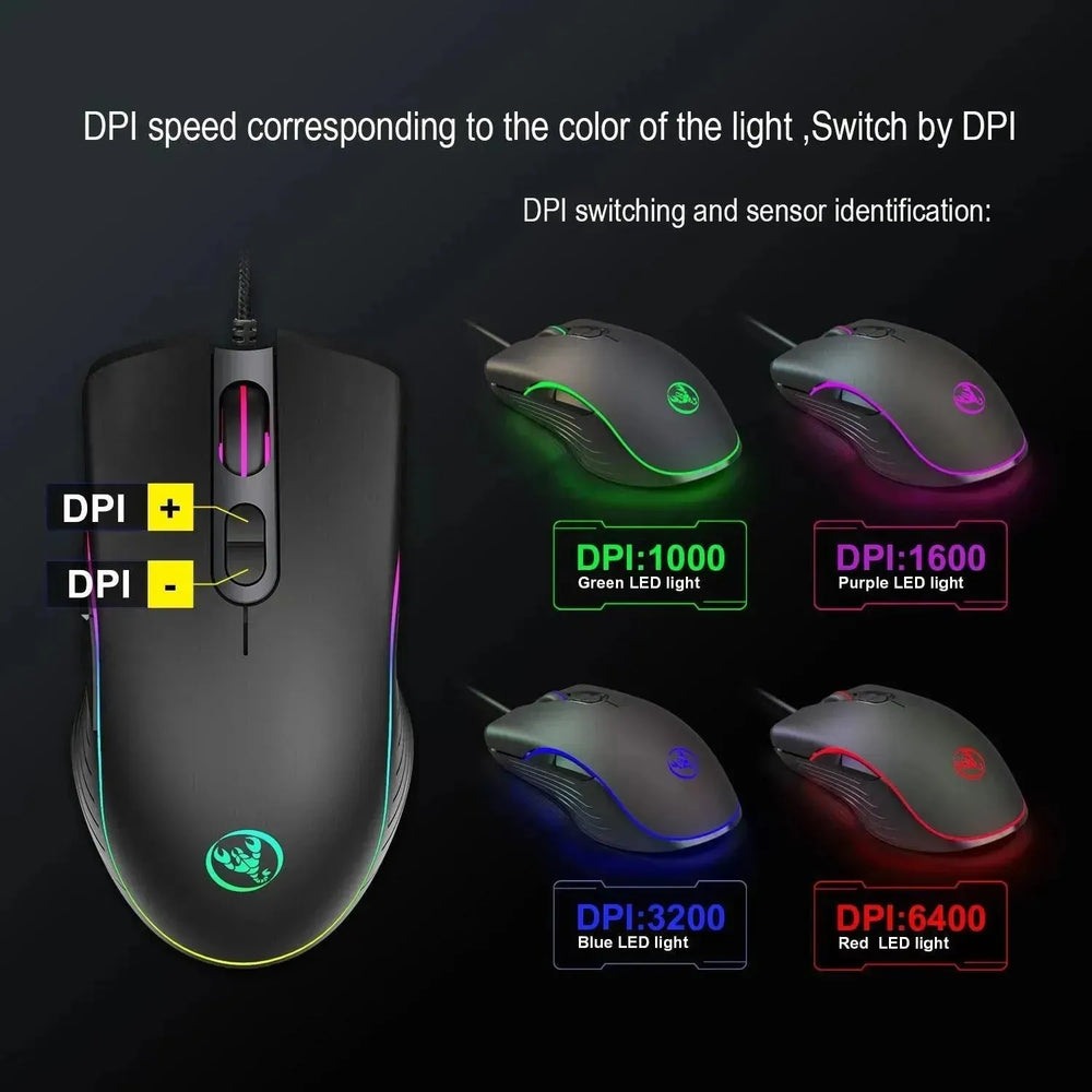 Glowing Gaming Mouse Gaming Wired Mouse - EX-STOCK CANADA