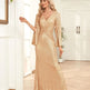 Gold Sequin Slim Fishtail Bridesmaid Banquet Party Wedding Evening Dress - EX-STOCK CANADA