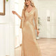 Gold Sequin Slim Fishtail Bridesmaid Banquet Party Wedding Evening Dress - EX-STOCK CANADA