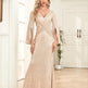 Gold Sequin Slim Fishtail Bridesmaid Banquet Party Wedding Evening Dress - EX-STOCK CANADA