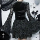 Gothic Vintage Fashion Elegant Classy Retro Mini Black Dress - EX-STOCK CANADA