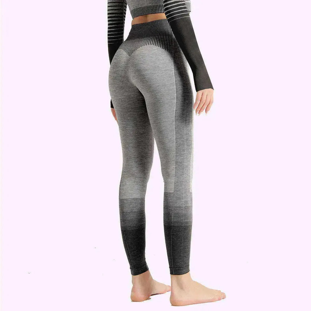 Gym High Waist Leggings Women Knitted Workout Running Yoga Pants - EX-STOCK CANADA