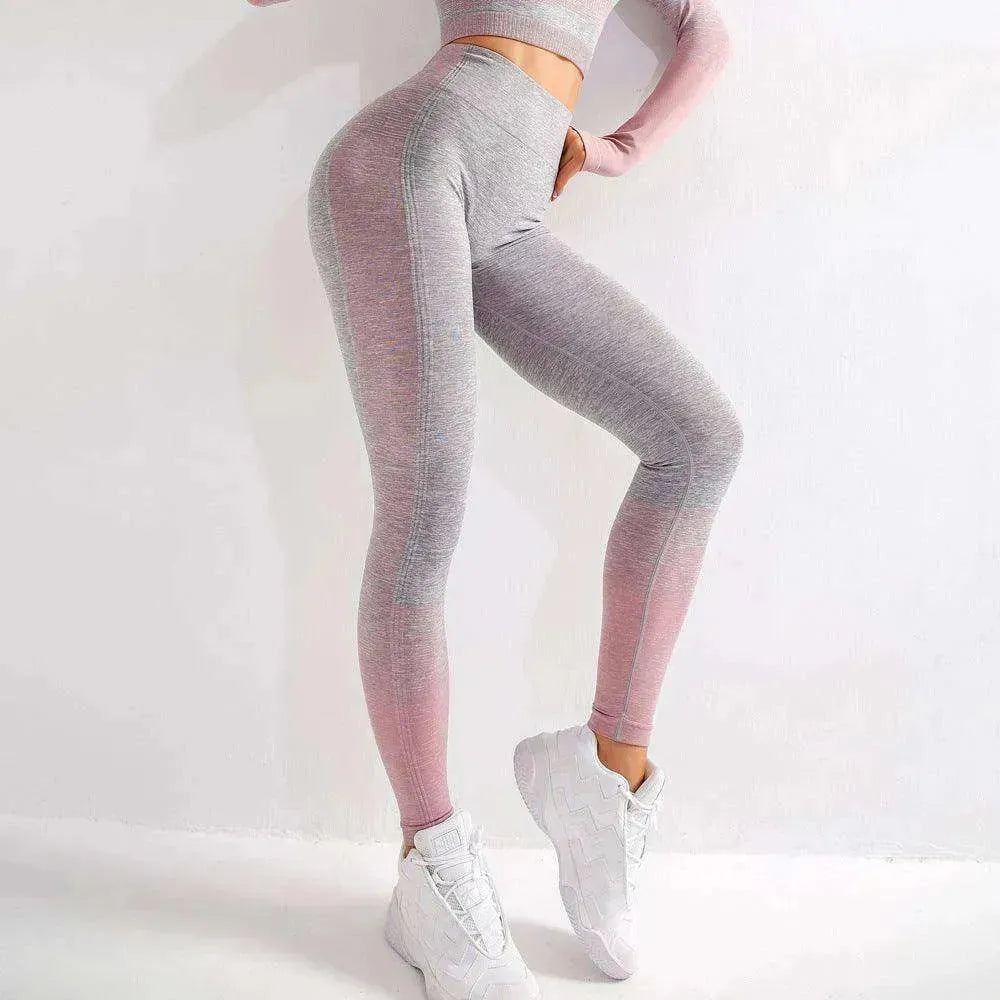 Gym High Waist Leggings Women Knitted Workout Running Yoga Pants - EX-STOCK CANADA