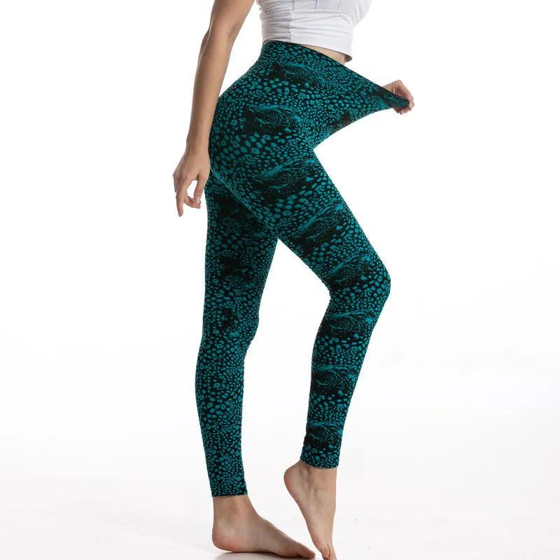 Gym High Waist Leopard Print Leggings - EX-STOCK CANADA