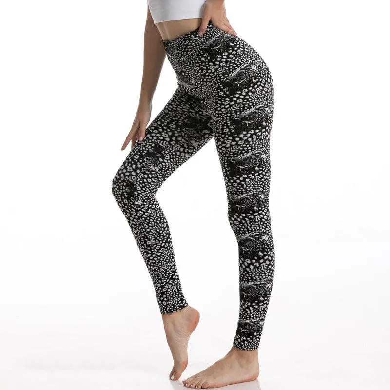 Gym High Waist Leopard Print Leggings - EX-STOCK CANADA