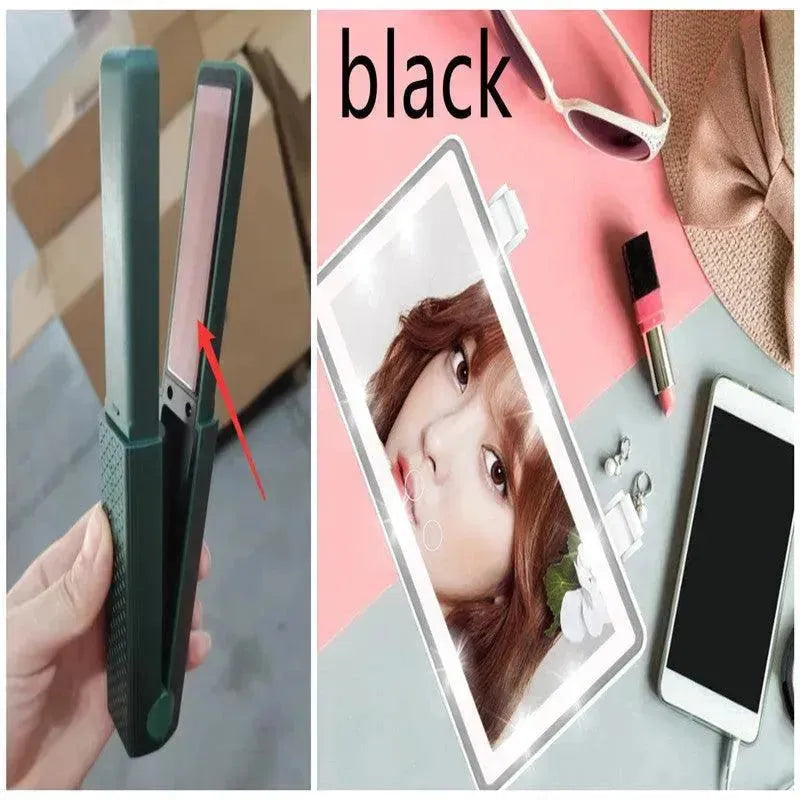 Hair Straightener Cordless Usb Hair Straightener Mini Ceramics Hair Curler 3 Constant Temperature Portable Flat Iron For Travel - EX-STOCK CANADA