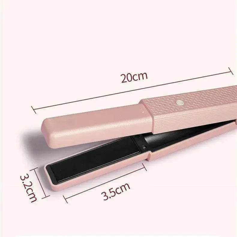 Hair Straightener Cordless Usb Hair Straightener Mini Ceramics Hair Curler 3 Constant Temperature Portable Flat Iron For Travel - EX-STOCK CANADA