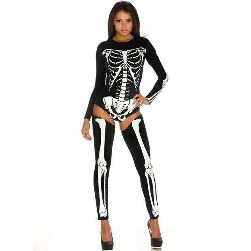 Halloween Cosplay Costume Skull Zombie Uniform - EX-STOCK CANADA