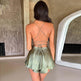 Halter Satin Summer Sexy Backless Straps Temperament Elegant Celebrity Style Short Dress - EX-STOCK CANADA