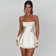 Halter Satin Summer Sexy Backless Straps Temperament Elegant Celebrity Style Short Dress - EX-STOCK CANADA