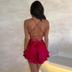 Halter Satin Summer Sexy Backless Straps Temperament Elegant Celebrity Style Short Dress - EX-STOCK CANADA