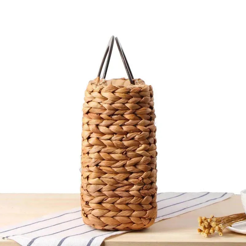 Hand-woven Summer Beach bag Mori solid color large capacity - EX-STOCK CANADA