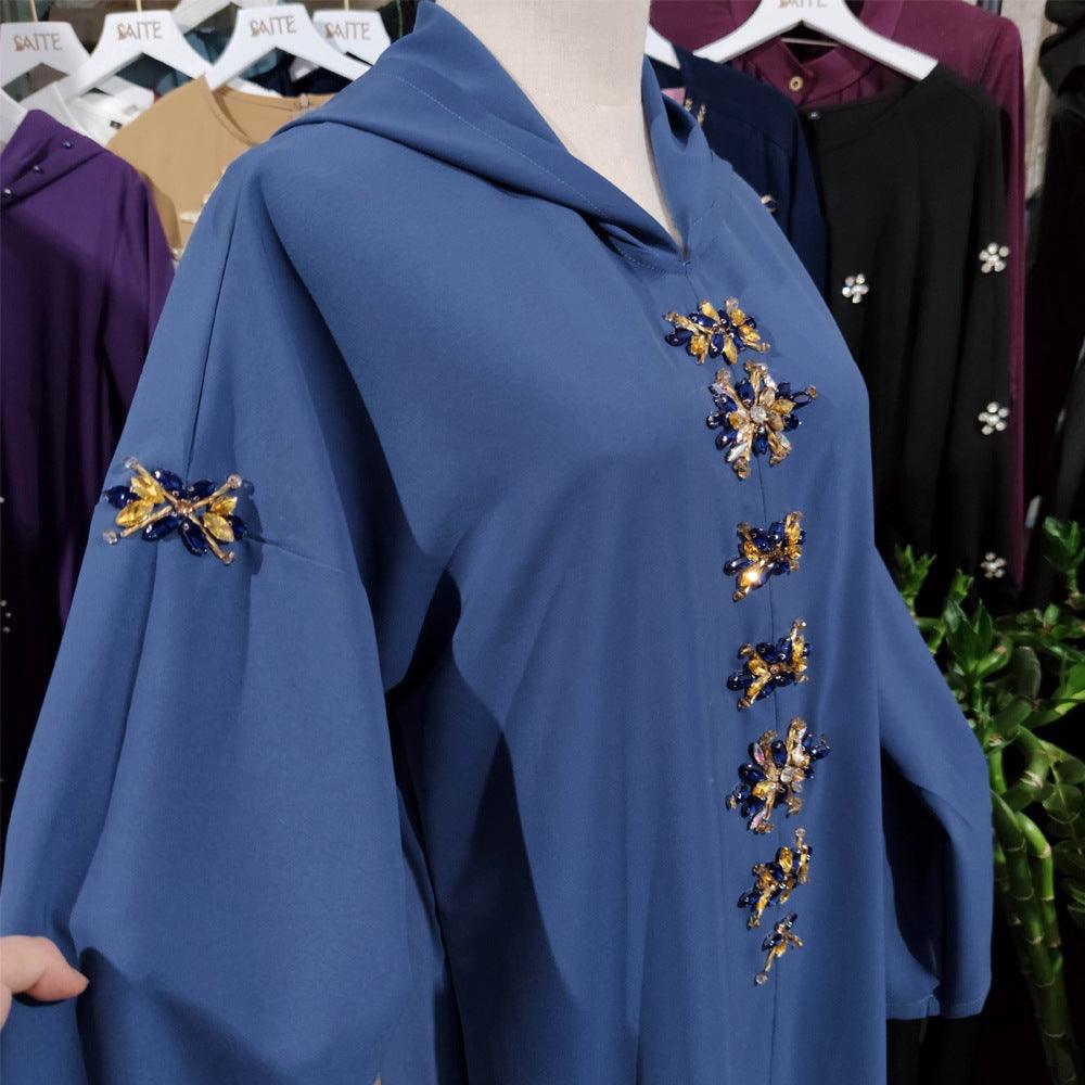 Handmade Diamond Hooded Robe Arab Dress - EX-STOCK CANADA