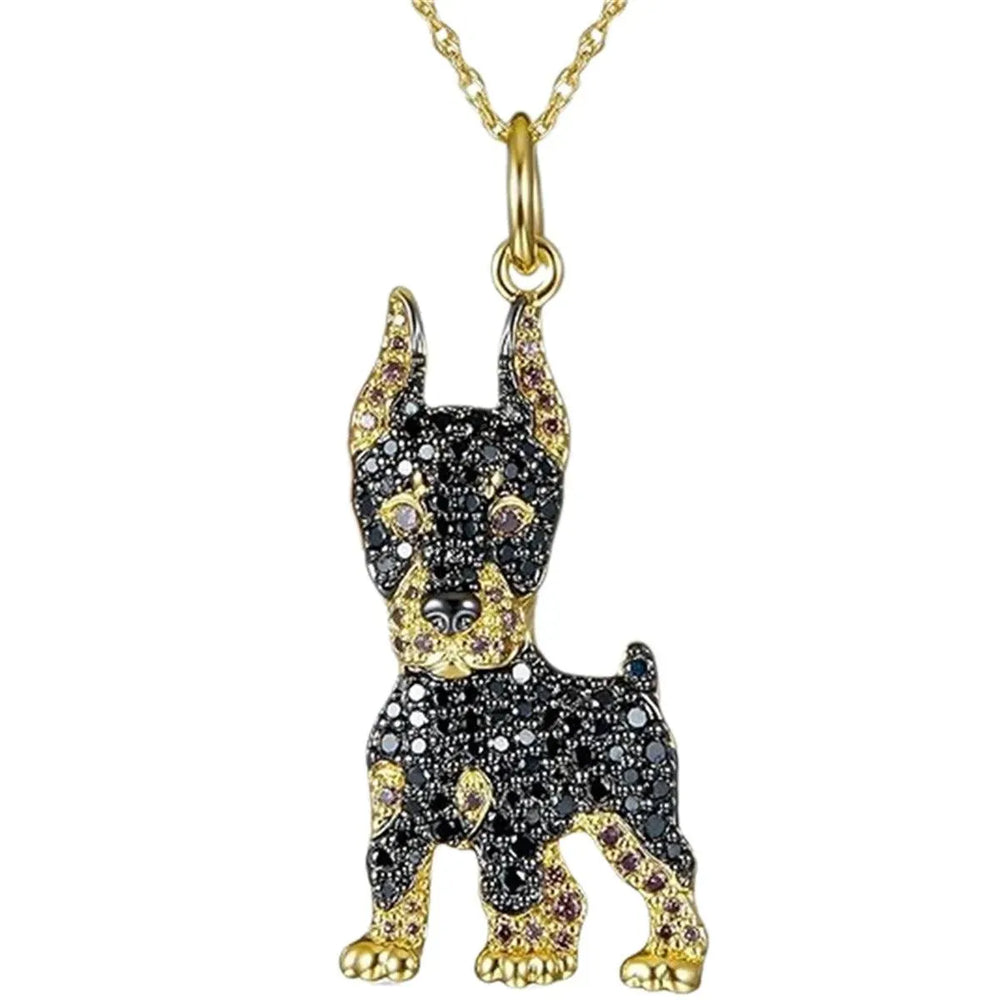 Handsome Doberman Pinscher Pendant Necklace Exquisite - EX-STOCK CANADA