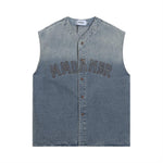 Hanging Dye Gradient Denim Vest Men - EX-STOCK CANADA