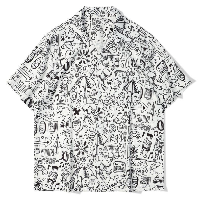 Hawaiian Printed Shirt Short Sleeve - EX-STOCK CANADA