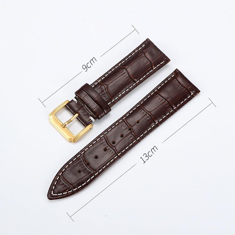Head Layer Leather Bamboo Knot Pattern Watch Strap Accessories - EX-STOCK CANADA