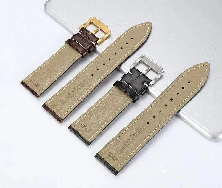 Head Layer Leather Bamboo Knot Pattern Watch Strap Accessories - EX-STOCK CANADA