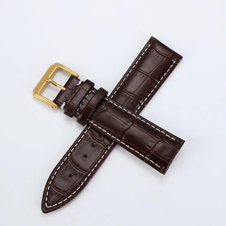 Head Layer Leather Bamboo Knot Pattern Watch Strap Accessories - EX-STOCK CANADA