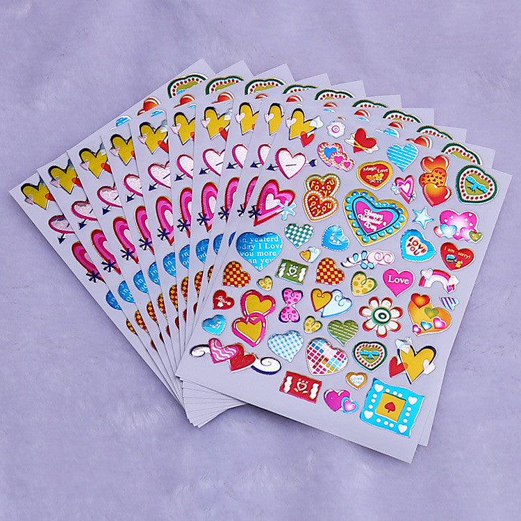 Heart Reward Stickers Gilding Waterproof Laser Plastic - EX-STOCK CANADA