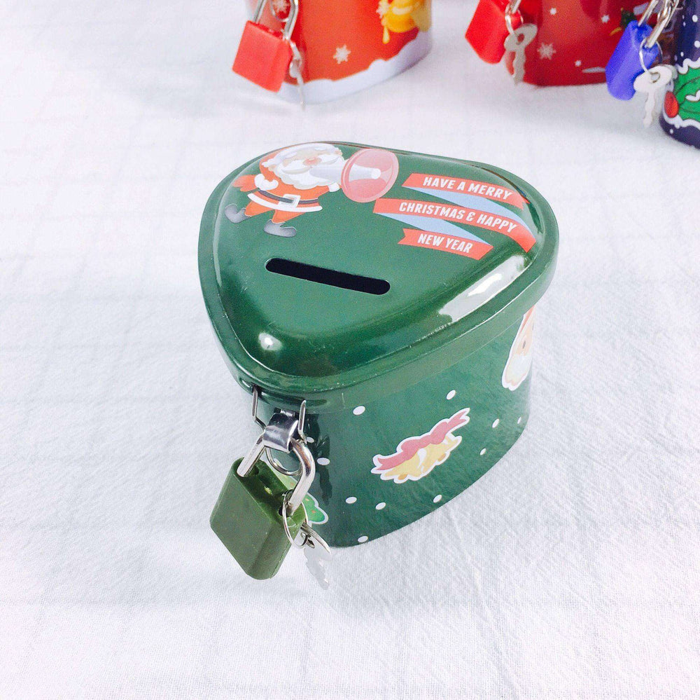 Heart-Shaped Christmas Piggy Bank Christmas Supplies School Gifts - EX-STOCK CANADA