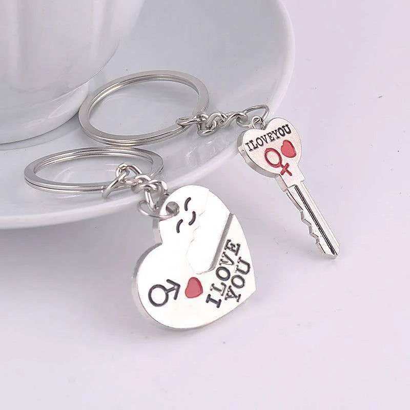 Heart-shaped Keychain English Secret Love Keychain Couple Keychain - EX-STOCK CANADA