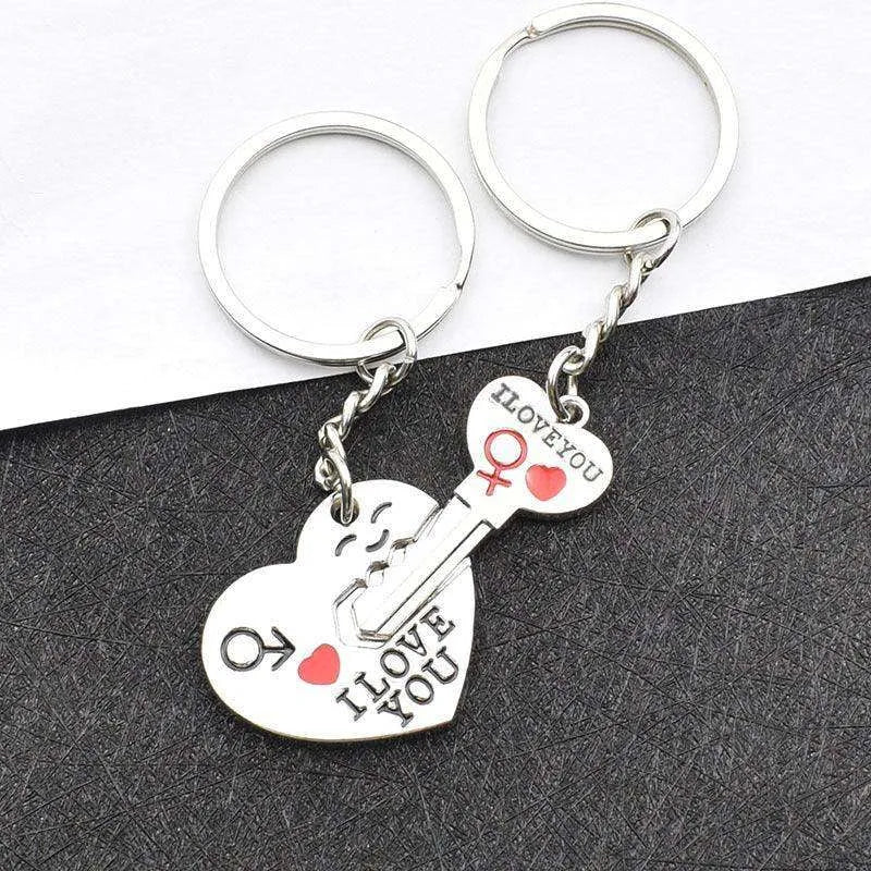 Heart-shaped Keychain English Secret Love Keychain Couple Keychain - EX-STOCK CANADA