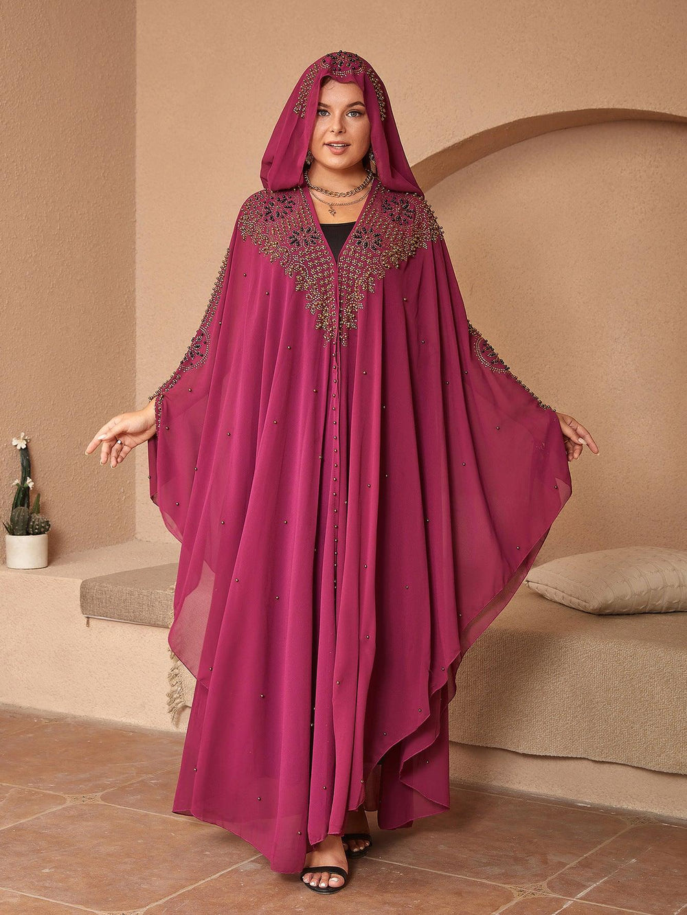 High-definition Arab Shawl Hooded Cloak - EX-STOCK CANADA