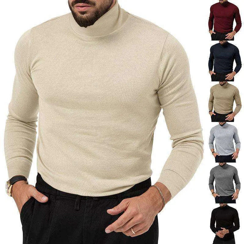High-Elastic Turtleneck Cashmere Sweater: Warm Undercoat - EX-STOCK CANADA