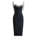 High-grade Diamond Tassel Tight Bandage Banquet Evening Dress - EX-STOCK CANADA