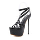 High Heels Buckle Women's Shoes Solid Color Platform Sandals - EX-STOCK CANADA