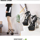 High Heels Buckle Women's Shoes Solid Color Platform Sandals - EX-STOCK CANADA