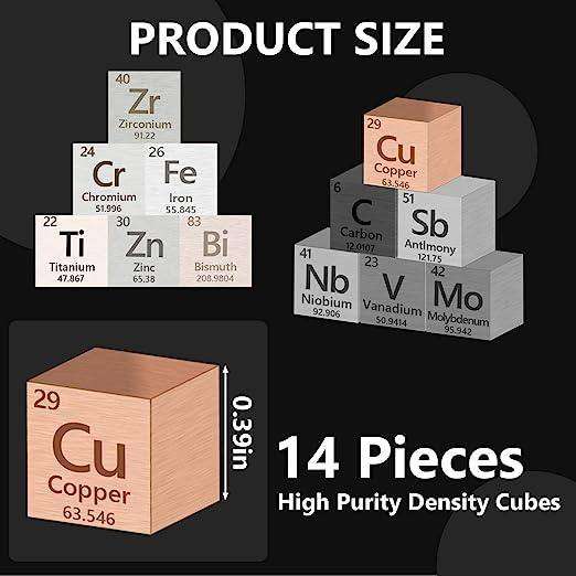 High Purity Metal Element Cube Collection: Tungsten, Iron, Aluminum... - EX-STOCK CANADA