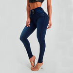 High Waist Jeans Women's Skinny Trousers Tight Stretch Shaping And Hip Lifting Pants - EX-STOCK CANADA