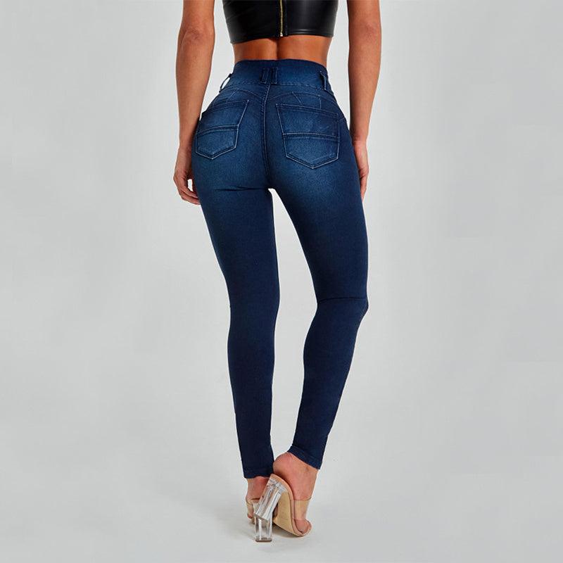 High Waist Jeans Women's Skinny Trousers Tight Stretch Shaping And Hip Lifting Pants - EX-STOCK CANADA