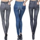 High Waisted Jeggings - Denim Leggings - EX-STOCK CANADA