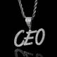 Hip Hop Straw Body Alphanumeric Patchwork DIY Pendant Micro Zirconia Necklace - EX-STOCK CANADA