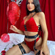 Hollow Christmas Lingerie Valentine's Day Love Interest Three Sets Of Women - EX-STOCK CANADA