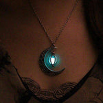 Hollow crescent Moon Luminous Pumpkin Necklace - EX-STOCK CANADA