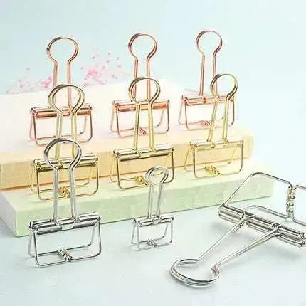 Hollow Metal Large Medium & Small Binder Dovetail Paper Clip - EX-STOCK CANADA