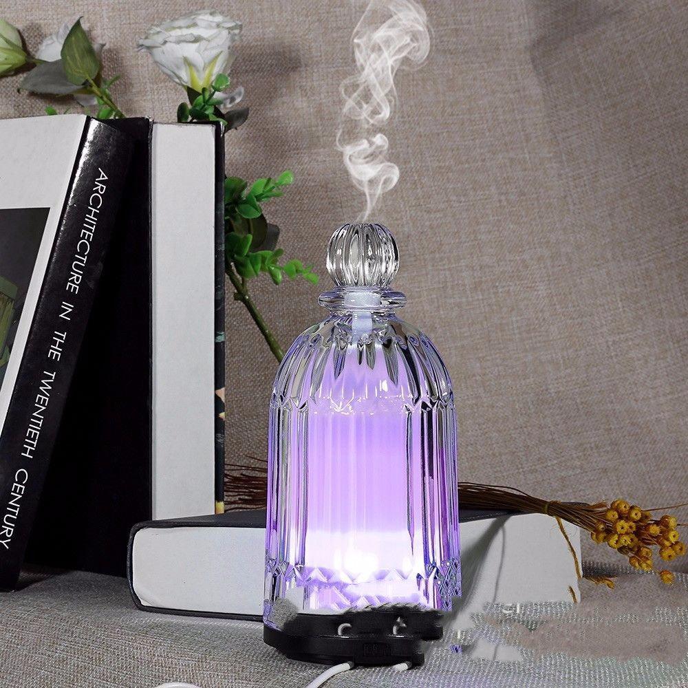 Home Appliances Ultrasonic Atomizing Humidifier Home Desktop Silent Bedroom Essential Oil Diffuser Aroma Diffuser Lamp - EX-STOCK CANADA