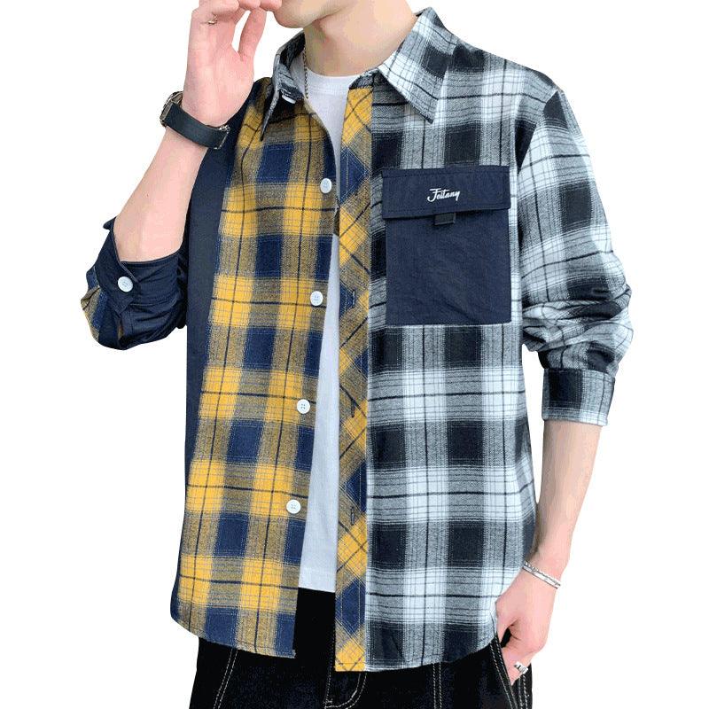 Hong Kong Style Workwear Shirt Men's Long Sleeve Casual - EX-STOCK CANADA