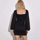 Hot V neck Long sleeved Pleated Hip Dress - EX-STOCK CANADA