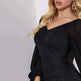 Hot V neck Long sleeved Pleated Hip Dress - EX-STOCK CANADA