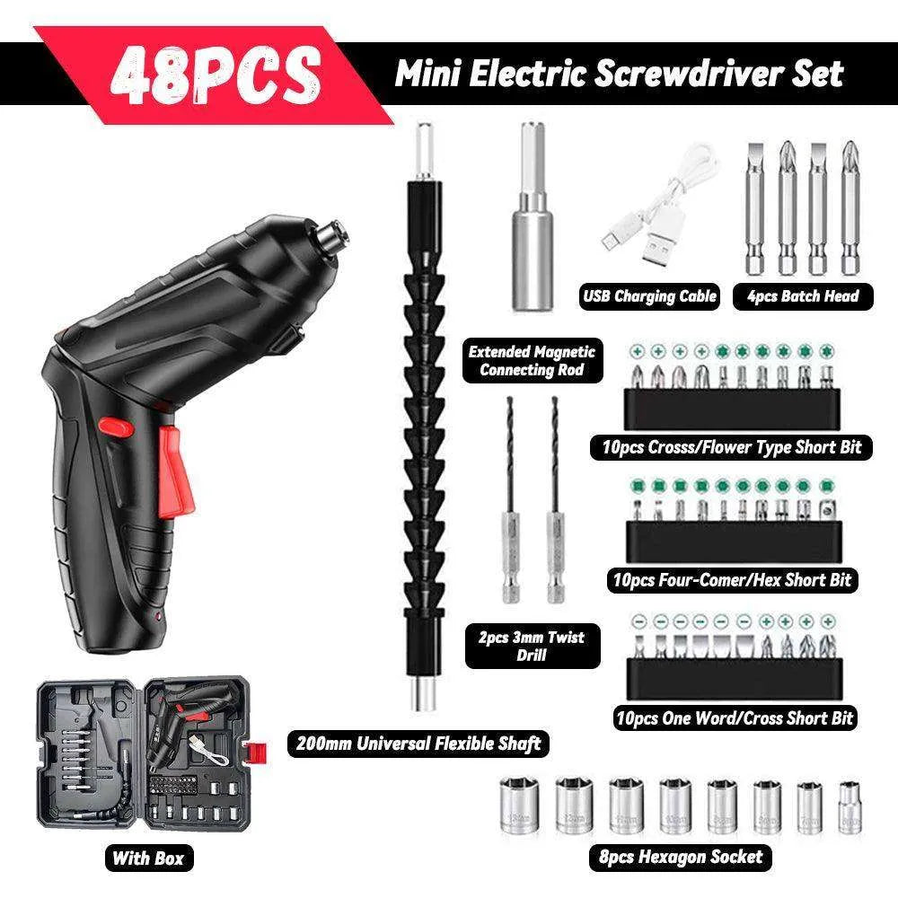 Household Small Electric Rechargeable Furniture Screwdriver Drill - EX-STOCK CANADA