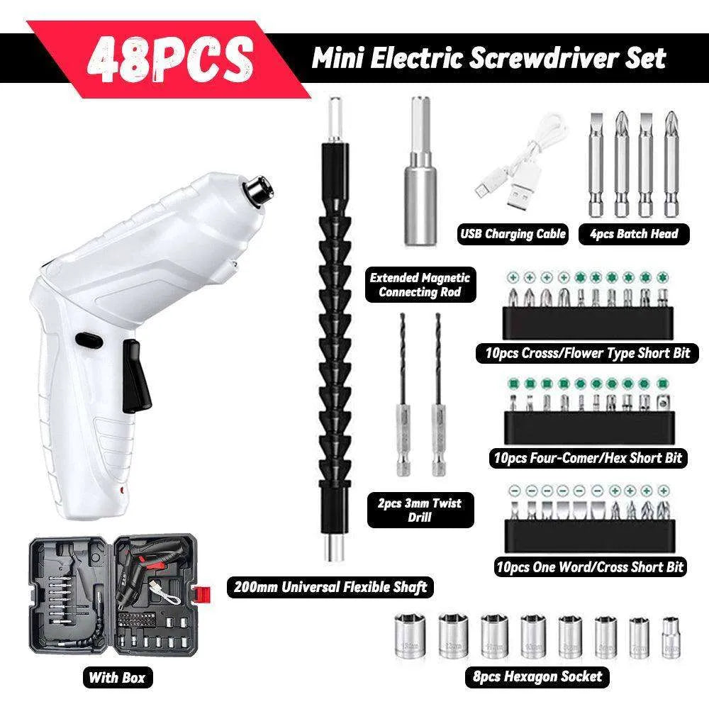 Household Small Electric Rechargeable Furniture Screwdriver Drill - EX-STOCK CANADA