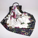 Imitation Silk Printed Floral Arab Headscarf - EX-STOCK CANADA