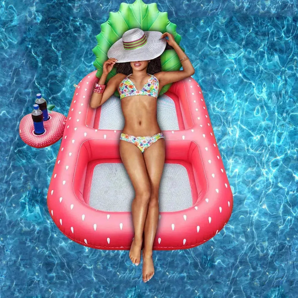 Inflatable Swimming Pool Pineapple Floating Row Air Cushion Bed Summer Water Floating Hammock Air Mattress Water Sports Toys - EX-STOCK CANADA